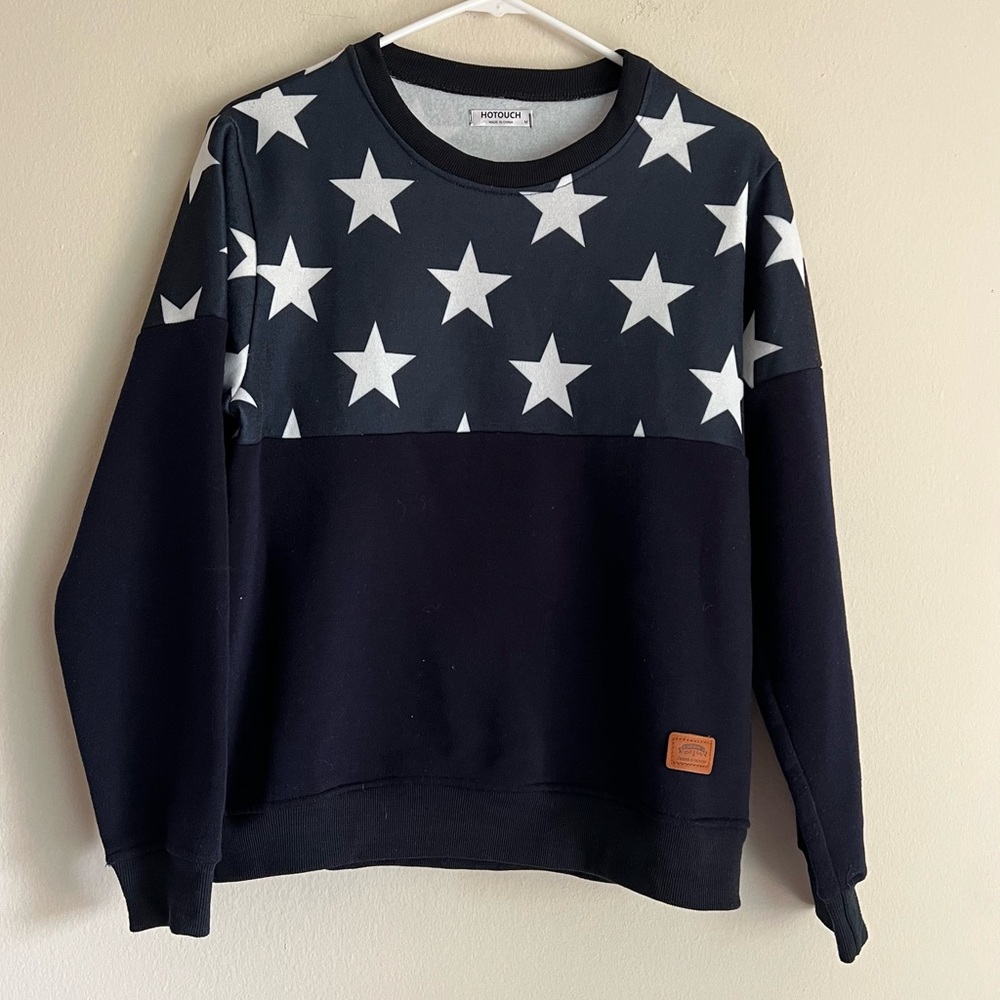 ❤️ Star Print Pullover Sweatshirt